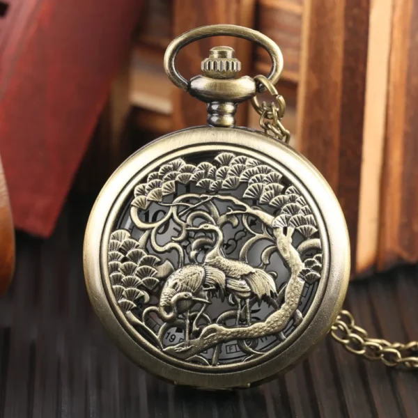 Vintage Taschenuhr-Kranich & Kiefer-Bronze-Full Hunter – Bild 12