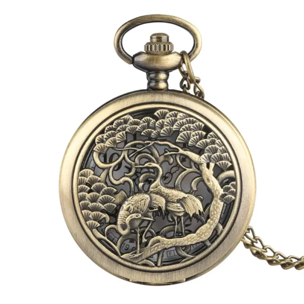 Vintage Taschenuhr-Kranich & Kiefer-Bronze-Full Hunter – Bild 7