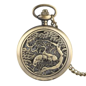 Vintage Taschenuhr-Kranich & Kiefer-Bronze-Full Hunter
