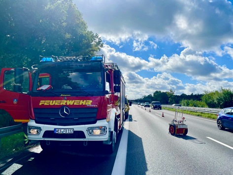 FW Hünxe: Feuerwehreinsatz auf der BAB 3