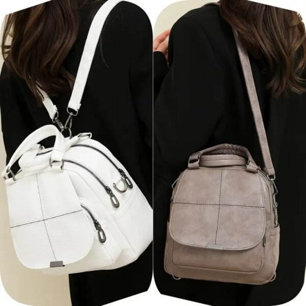 Wandelbarer Damen-Rucksack aus Kunstleder – Elegant als Tasche & Rucksack – Bild 6