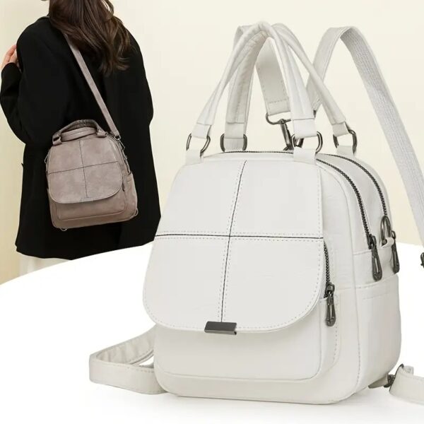 Wandelbarer Damen-Rucksack aus Kunstleder – Elegant als Tasche & Rucksack – Bild 7