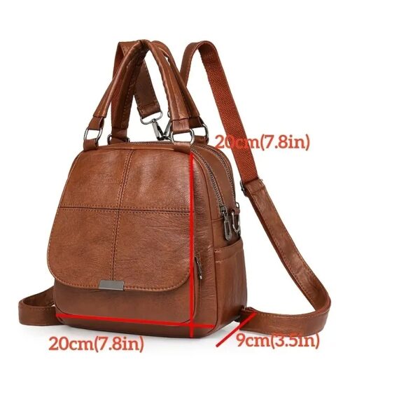 Wandelbarer Damen-Rucksack aus Kunstleder – Elegant als Tasche & Rucksack – Bild 9