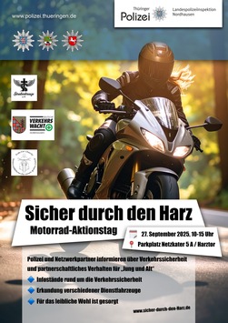LPI-NDH: „Sicher durch den Harz“ – Polizei lädt Motorradfahrer zum Saisonabschluss ein