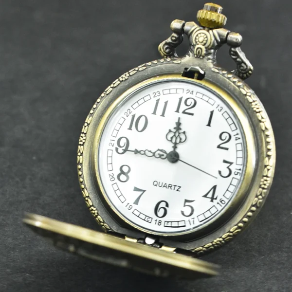 Taschenuhr Österreich Wappen-Adler-Motiv-Bronze-Kette – Bild 3