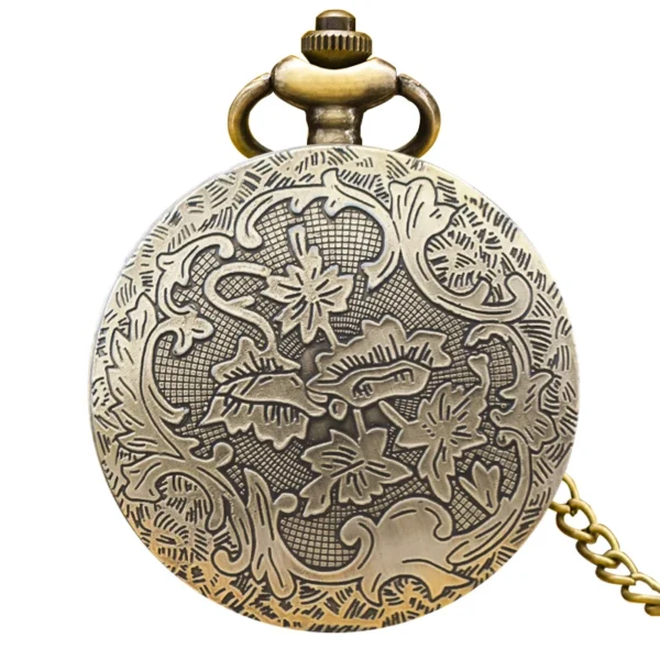 Taschenuhr mit Sternen-Motiv-Bronze-Retro-als Kette – Bild 8