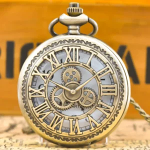 Steampunk Taschenuhr-Vintage Bronze-Zahnrad-Design