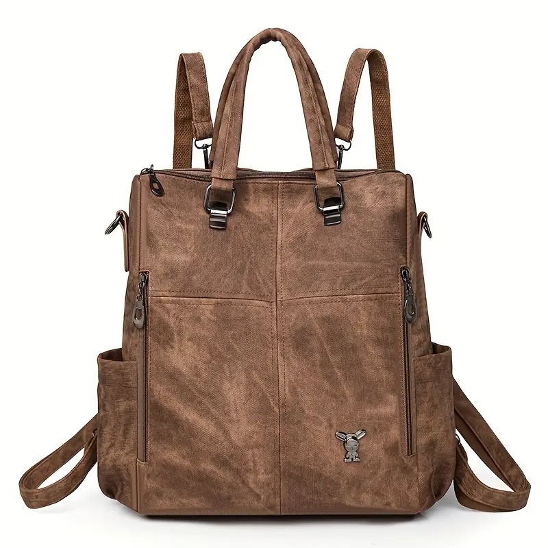 Multifunktionaler Damen-Rucksack im Vintage-Look – Wandelbar als Handtasche