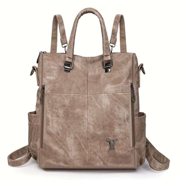 Multifunktionaler Damen-Rucksack im Vintage-Look – Wandelbar als Handtasche – Bild 11