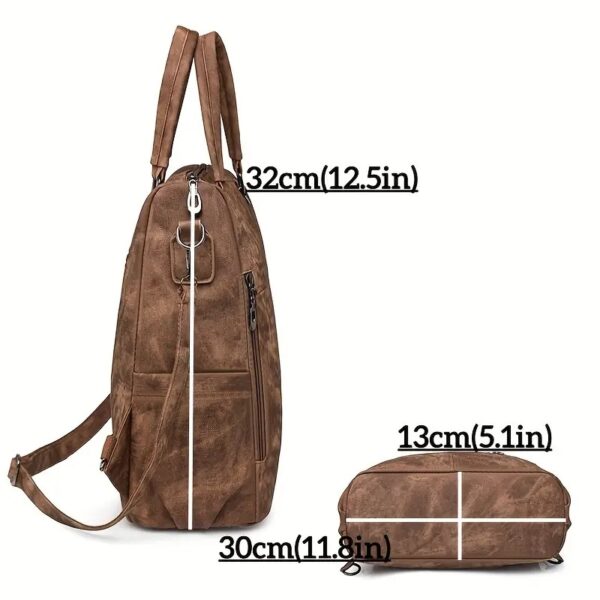 Multifunktionaler Damen-Rucksack im Vintage-Look – Wandelbar als Handtasche – Bild 8