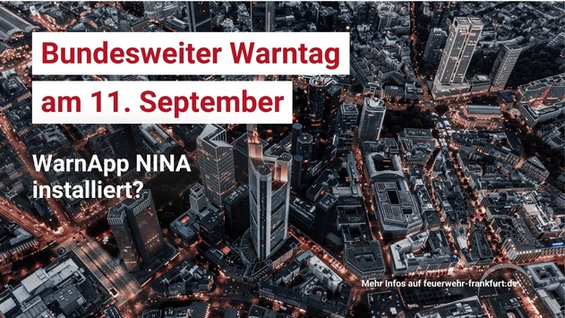 FW-F: Bundesweiter Warntag am 11. September – auch in Frankfurt