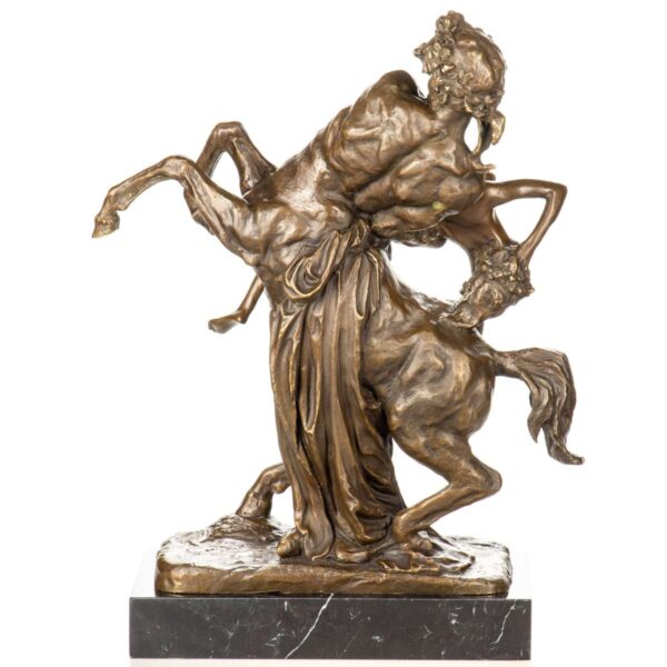 Dramatische Bronzeskulptur "Raub der Hippodameia" nach Carrier-Belleuse – Bild 3