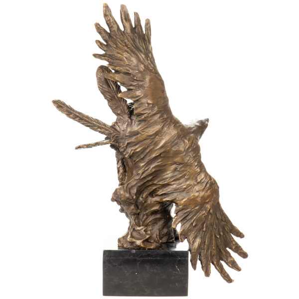 Große Western-Bronzeskulptur -Der Adlergeist– Indianer Büste – Bild 4