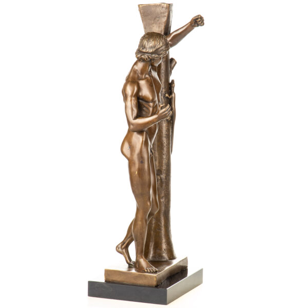 Klassische Bronzeskulptur "Apollo Sauroktonos" nach Praxiteles – Bild 4