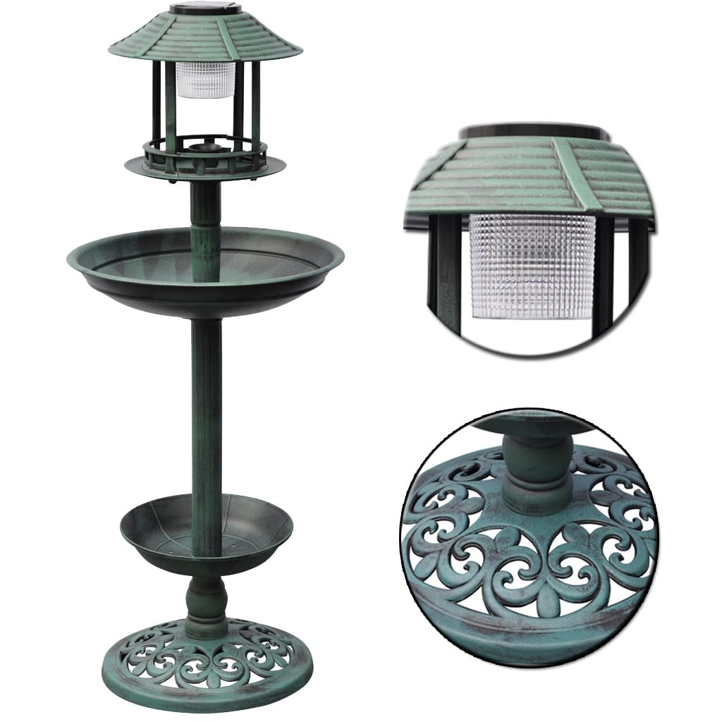 Multifunktionale Vogeltränke 3-in-1 mit Solar-Laterne