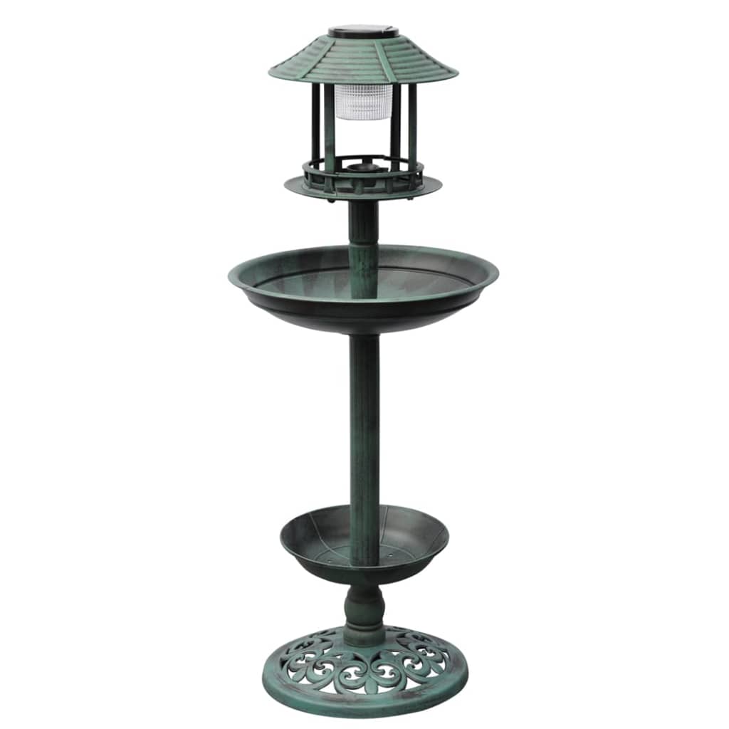 Vogeltränke mit Solar-Laterne