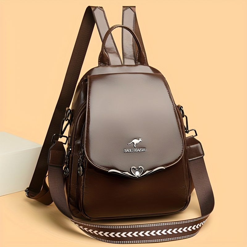 Eleganter 2-in-1 Damen-Rucksack mit modischem Ziergurt
