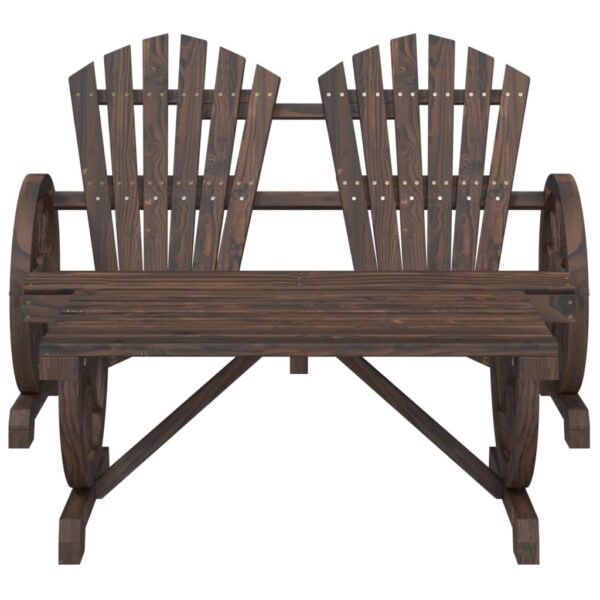 Gartenmöbel-Set-Holz-Adirondack-Stil-mit-Wagenrädern – Bild 11