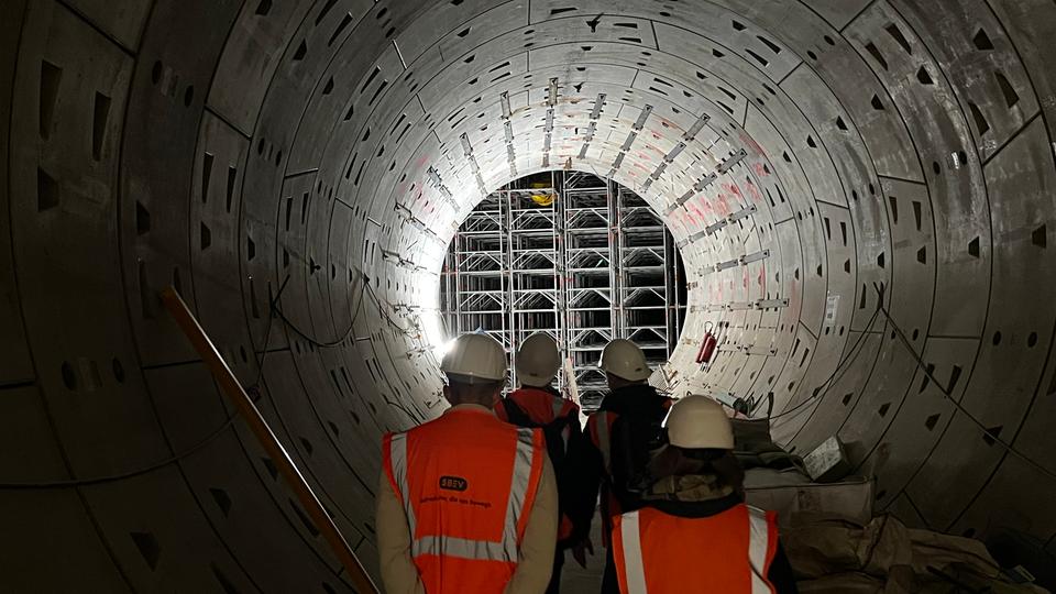Tunnel-Durchbruch beim Ausbau der U5 in Frankfurt geschafft