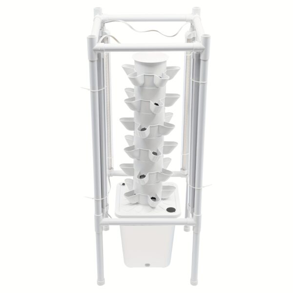 Hydroponischer Pflanzturm mit LED-Wachstumslampen – Komplett-Set für 30 Pflanzen – Bild 8