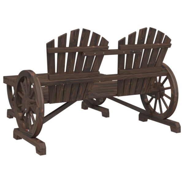 Gartenmöbel-Set-Holz-Adirondack-Stil-mit-Wagenrädern – Bild 5