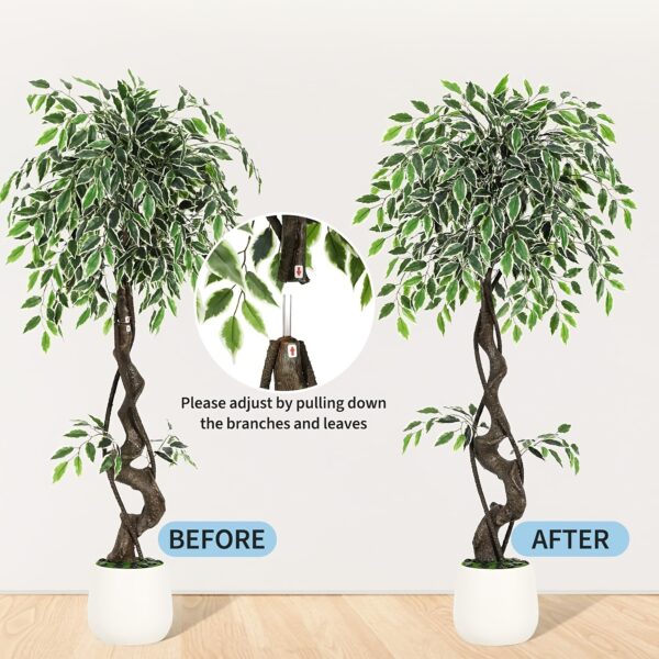 Künstlicher Ficus-Baum – mit stilvollem Topf – Bild 5