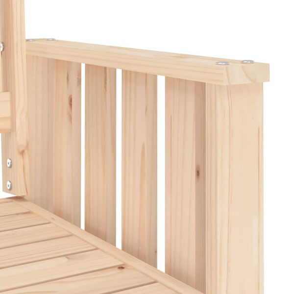 Gartenbank aus Holz-2-Sitzer-mit integriertem Tisch-Kiefer – Bild 6