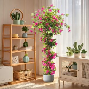 Künstlicher Bougainvillea-Baum (185 cm) – mit pinken Blüten, im Topf