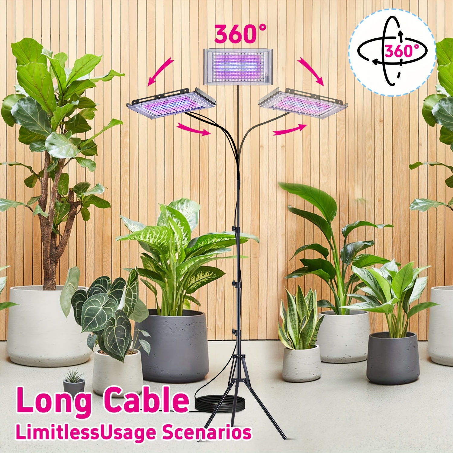 LED Pflanzenlampe mit Stativ