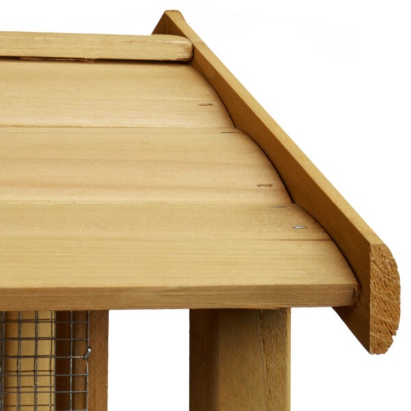 Großes Vogel-Futterhaus aus Holz mit Ständer – Ganzjährige Futterstelle – Bild 6
