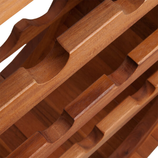 Weinregal Holz Akazie für 12 Flaschen – Weinfass-Design 90cm – Bild 5