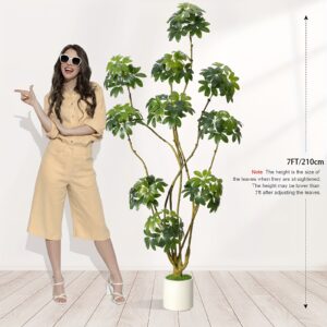 Künstlicher Schefflera-Baum (213 cm) – Schirmbaum im Topf