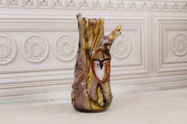 Murano Stil Glasvase Eule-Baumstamm-Design-30cm – Bild 8