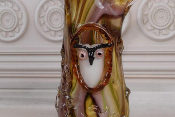 Murano Stil Glasvase Eule-Baumstamm-Design-30cm – Bild 7