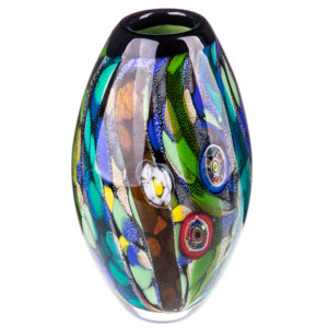 Murano Stil Glasvase mit Millefiori