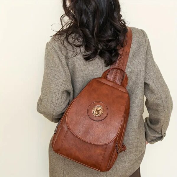 Eleganter Damen-Rucksack im Retro-Stil – Vielseitig und Kompakt – Bild 3