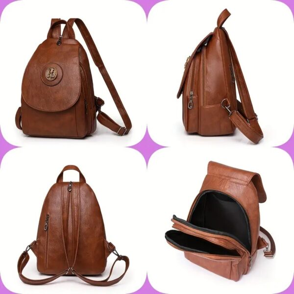 Eleganter Damen-Rucksack im Retro-Stil – Vielseitig und Kompakt – Bild 8