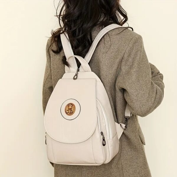 Eleganter Damen-Rucksack im Retro-Stil – Vielseitig und Kompakt – Bild 9