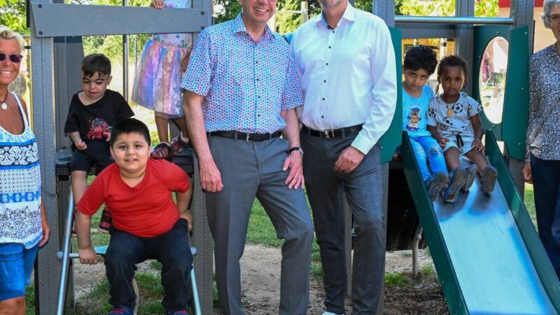 Einrichtung in Rheydt: Neuer inklusiver Spielturm für Caritas-Kindergarten