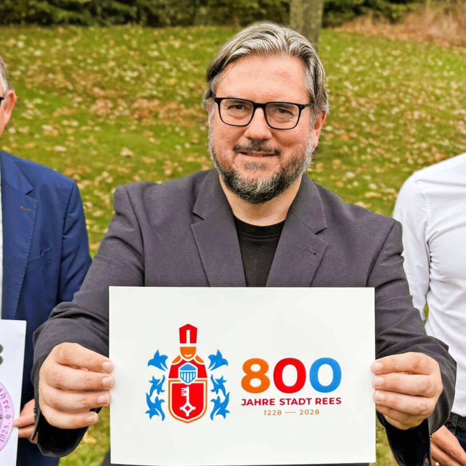 800-Jahrfeier in Rees: Ein Jubiläums-Logo mit Geschichte