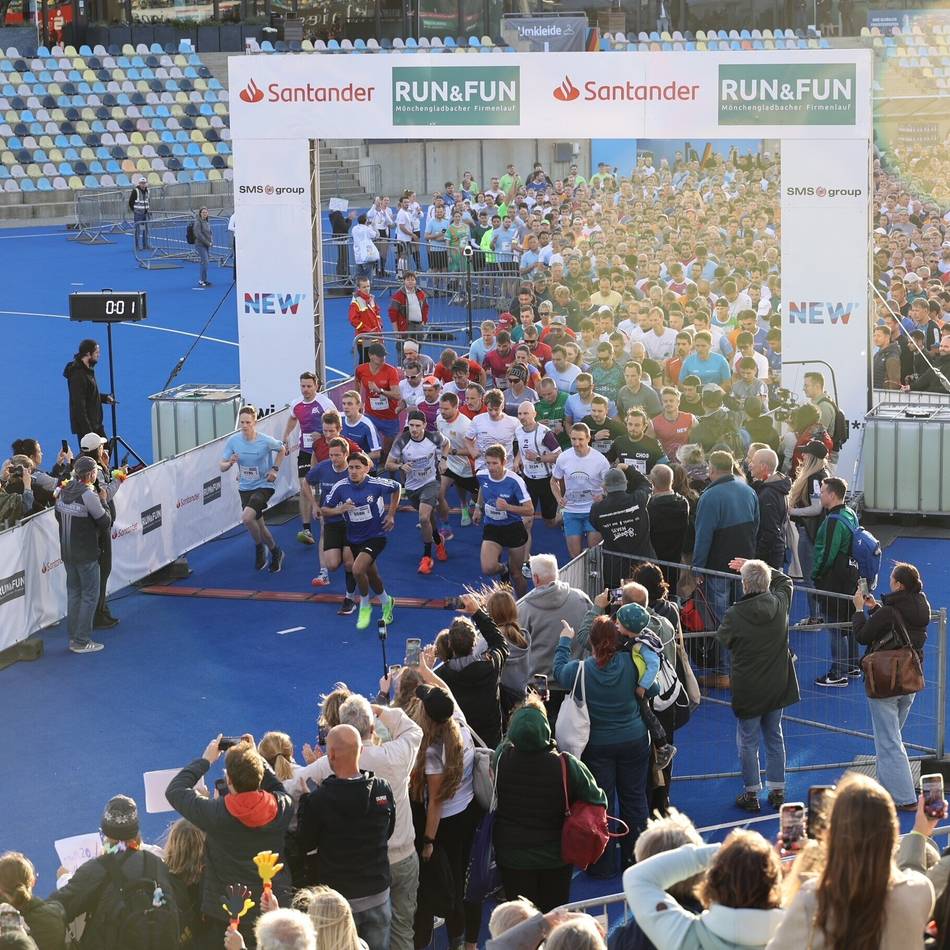„Run & Fun“ in Mönchengladbach: Ein Firmenlauf bei schönstem Sonnenschein