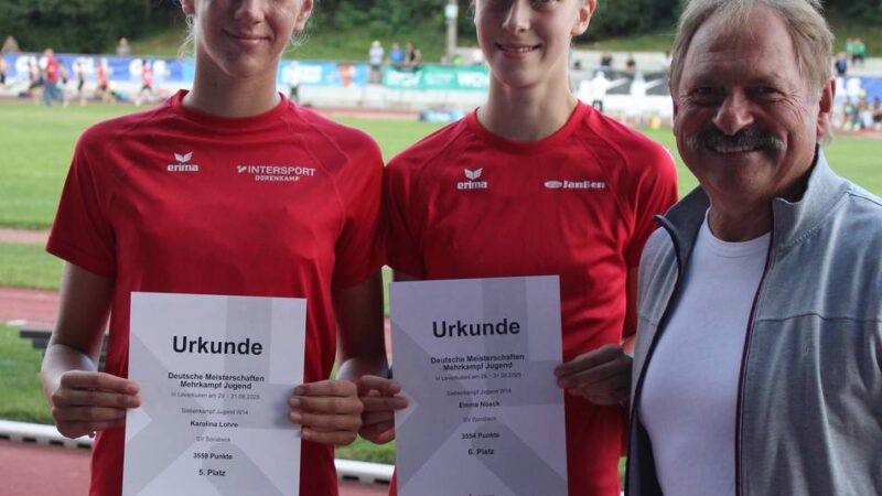 Sonsbecker Talente auf dem Siegertreppchen: Lohre und Noack glänzen bei der Mehrkampf-DM