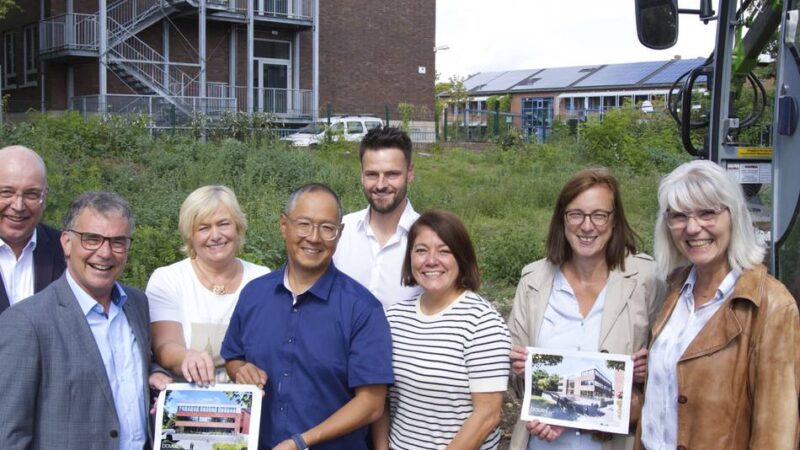 Neuer naturwissenschaftlicher Trakt in Rheinberg: Baubeginn für Erweiterung des Amplonius-Gymnasiums