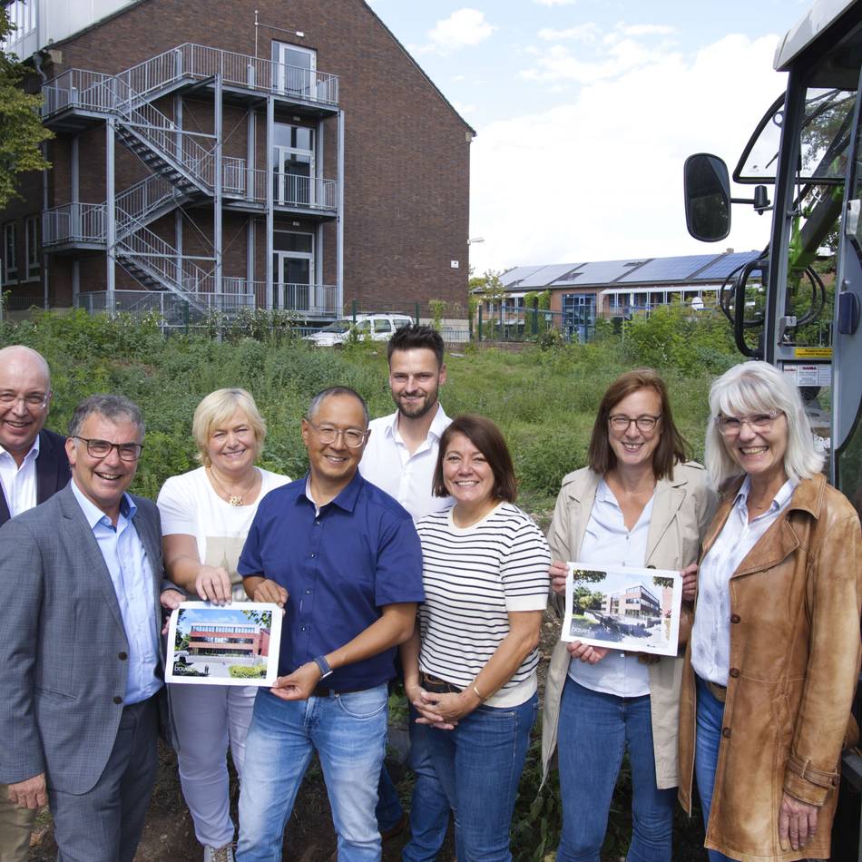 Neuer naturwissenschaftlicher Trakt in Rheinberg: Baubeginn für Erweiterung des Amplonius-Gymnasiums