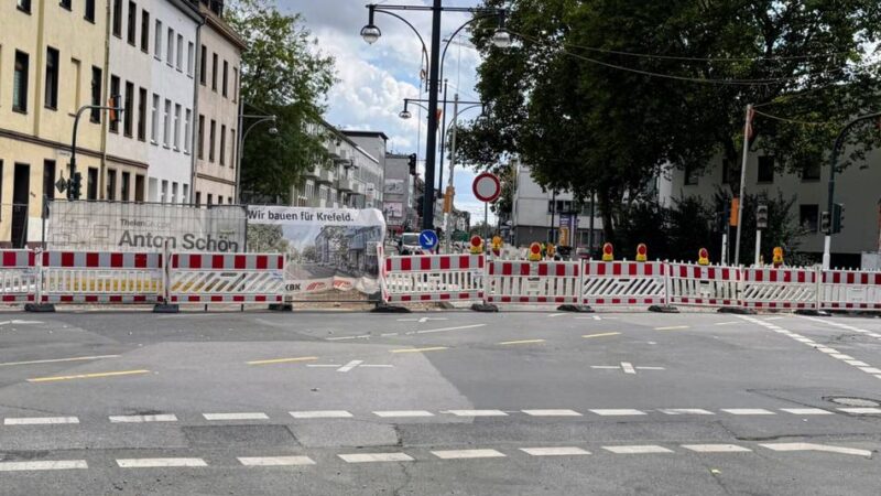 Straßensanierung in Krefeld: Vollsperrung auf der Philadelphiastraße