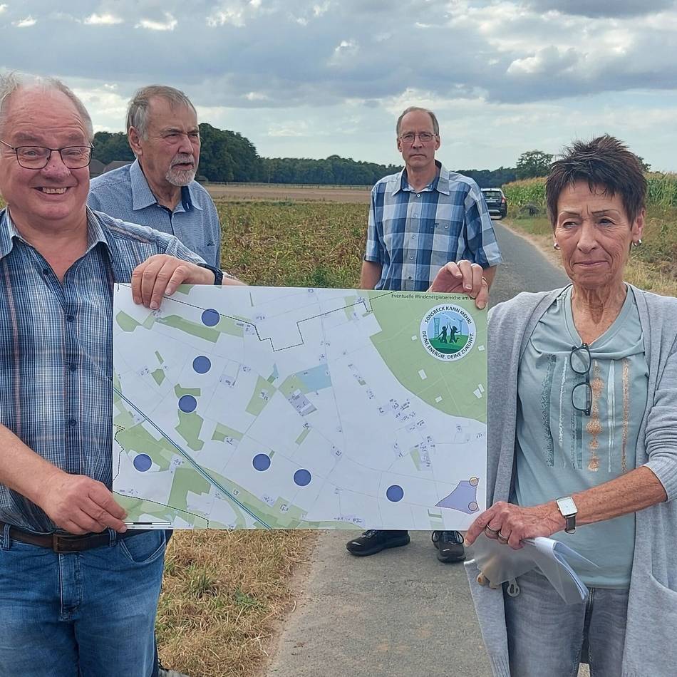 Begehung der Flächen in Sonsbeck: Gegenwind für geplante Windenergieanlagen