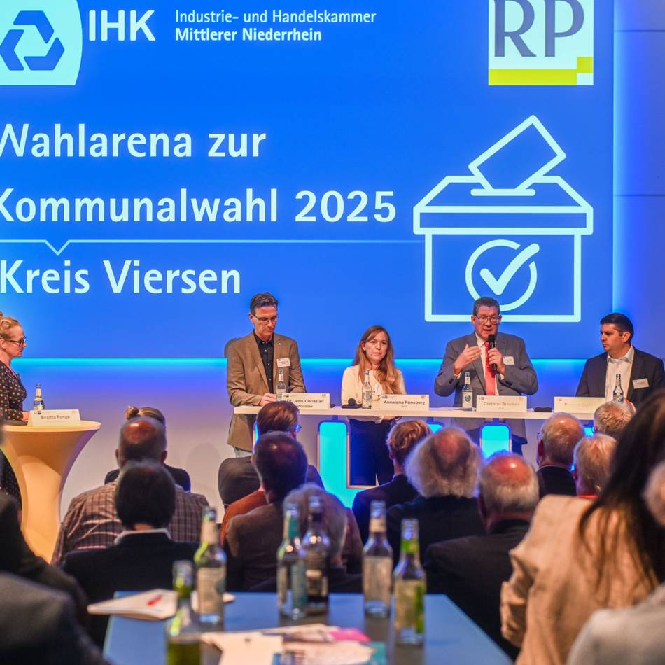 Wahlarena von IHK und Rheinischer Post: Ideen für die Wirtschaft im Kreis Viersen