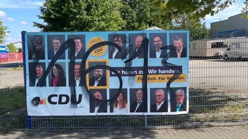 Kommunalwahl in NRW: Wahlplakate in Straelen beschmiert