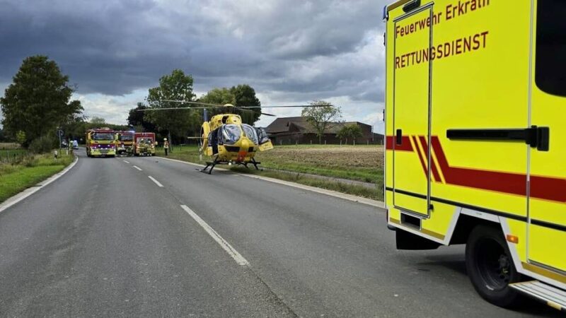 In Ratingen: Kind nach Unfall in Klinik geflogen