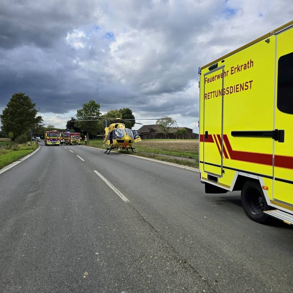 In Ratingen: Kind nach Unfall in Klinik geflogen